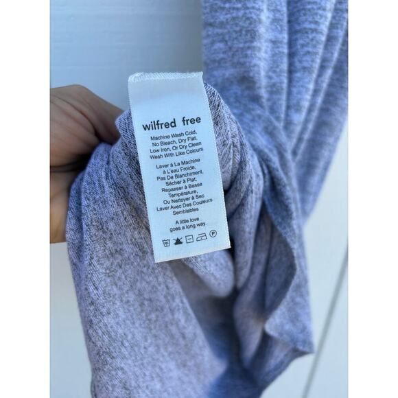 Wilfred‎ Free Gray Knit Midi Dress, V Neck, Soft, Sz S - Picture 4 of 5